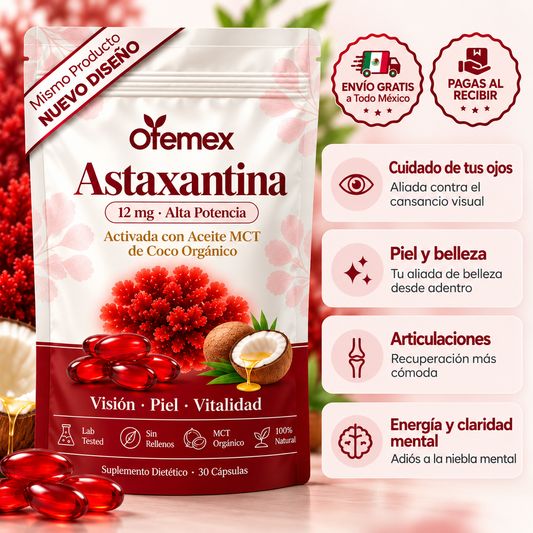 Astaxantina 12mg – El Antioxidante Más Potente para Todo tu Cuerpo