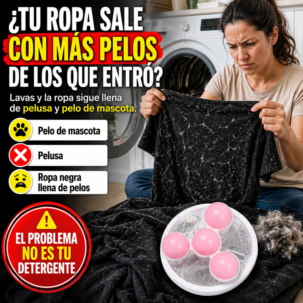 Filtro Quita Motas para Lavadora | Ropa sin pelusa ni pelo de mascota