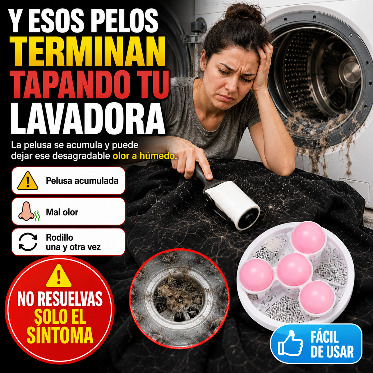 Filtro Quita Motas para Lavadora | Ropa sin pelusa ni pelo de mascota