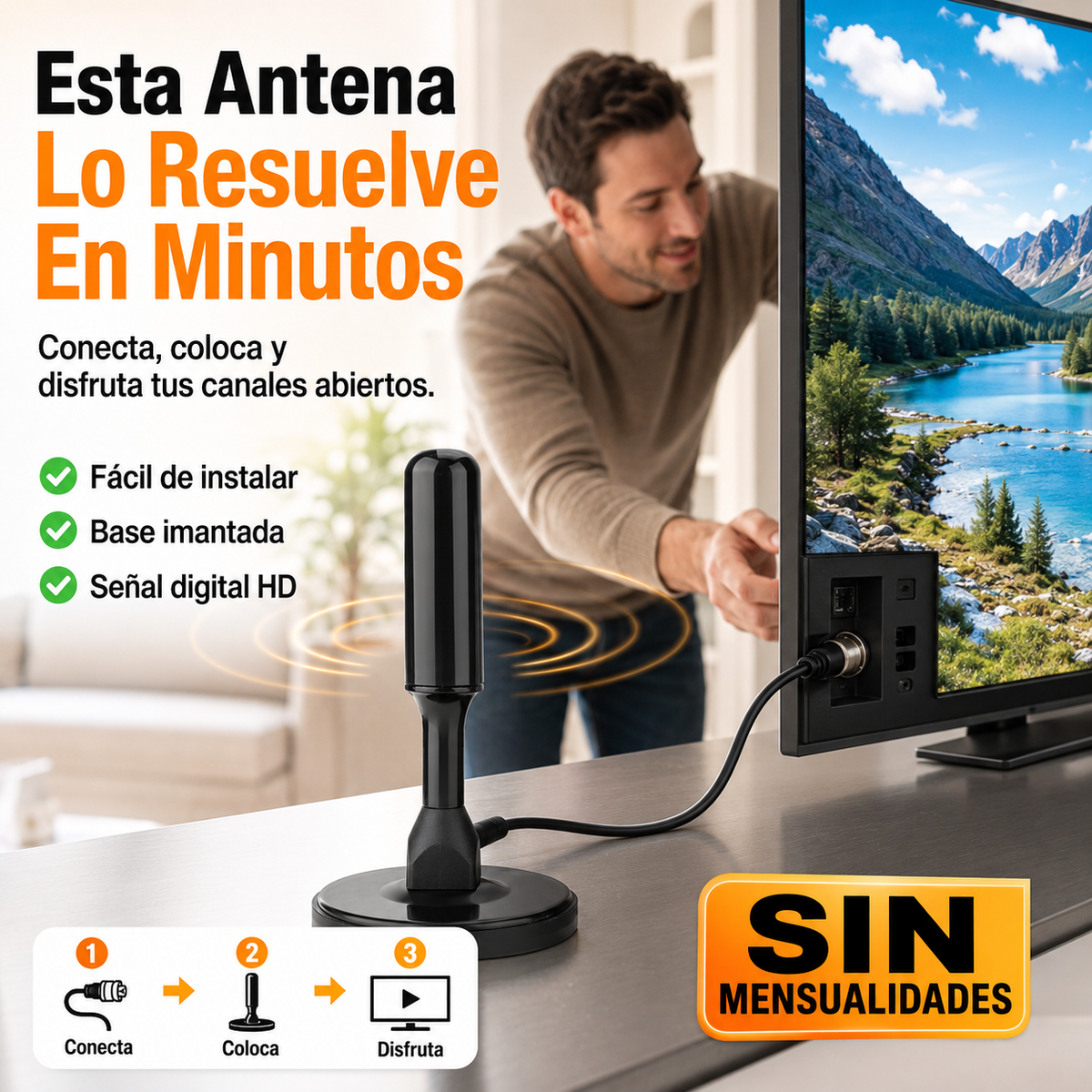 Antena Digital HD Para TV PLUS