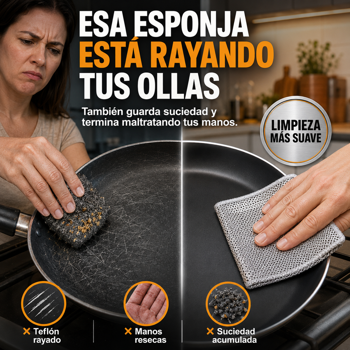 Pack x10 Paños de Micro Acero Multiusos | Limpia la Grasa Más Difícil Sin Rayar Tus Ollas
