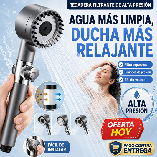 AquaPulse™ | Regadera con Filtro e Hidromasaje