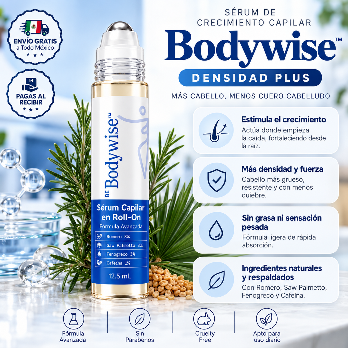 Sérum de Crecimiento Capilar Bodywise Densidad Plus