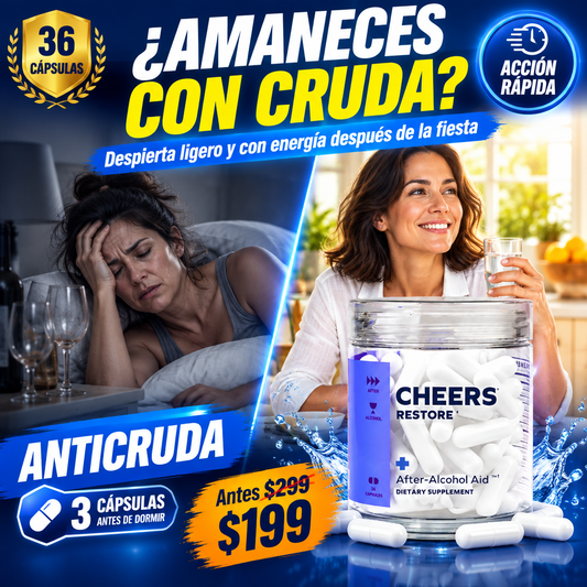 Suplemento Cheers Anticruda Resaca 36cap
