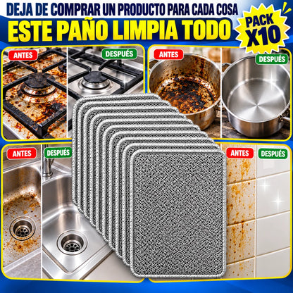 Kit x10 Paños Micro Acero