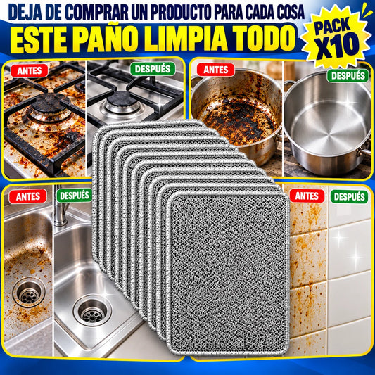 Kit x10 Paños Micro Acero