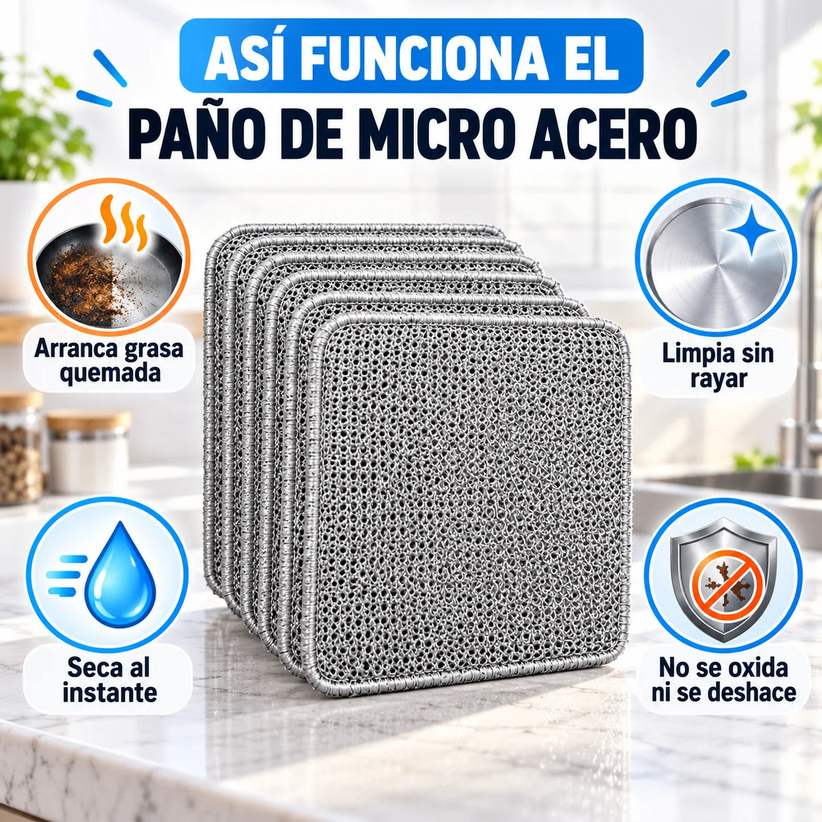 Kit x10 Paños Micro Acero