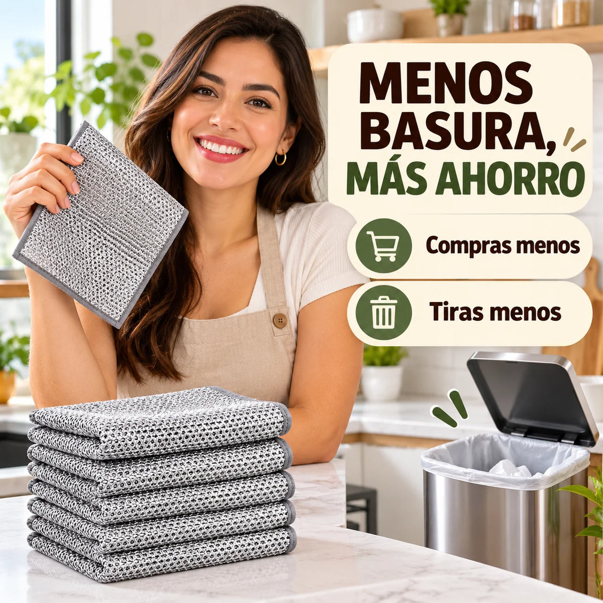 Pack x10 Paños de Micro Acero | Limpia Más, Tira Menos Esponjas