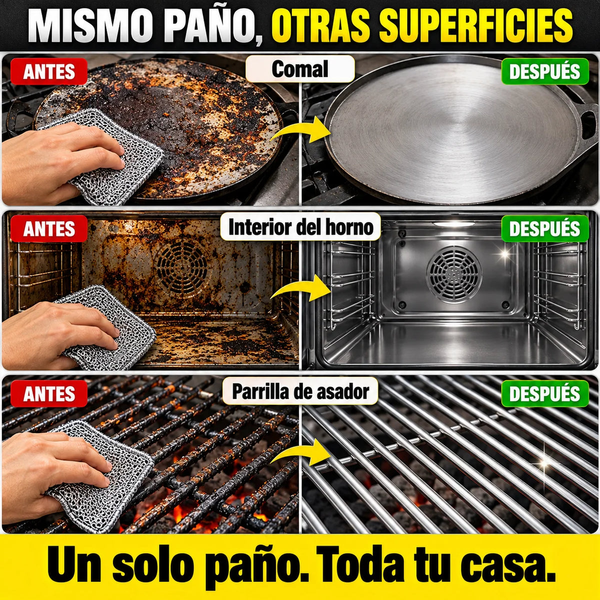 Kit x10 Paños Micro Acero
