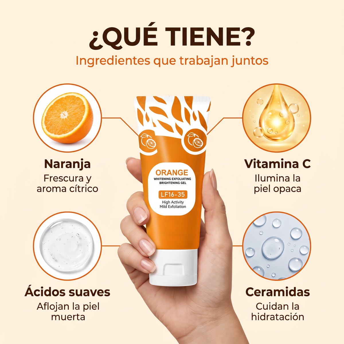 Ingredientes del gel exfoliante