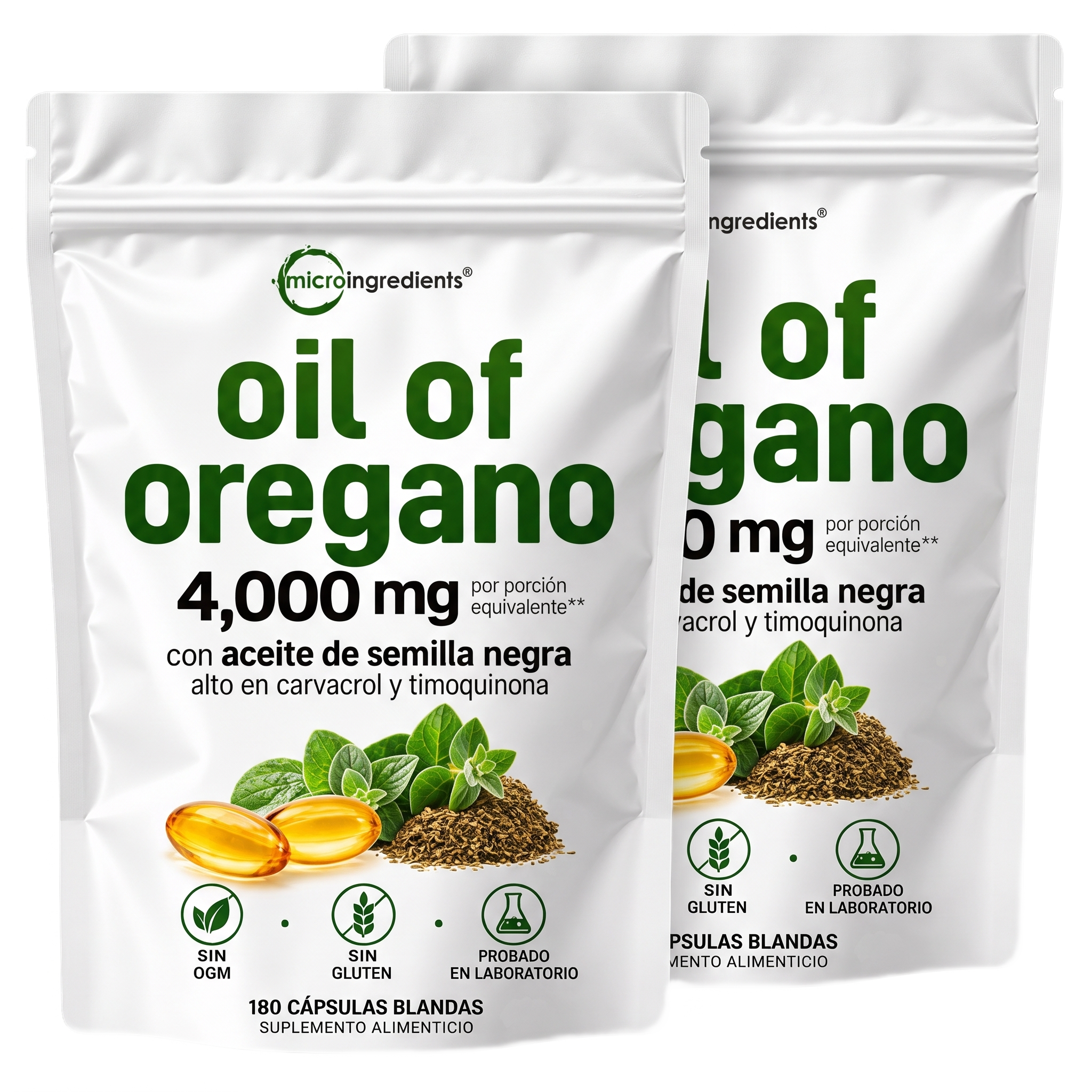 2 frascos Aceite de Orégano